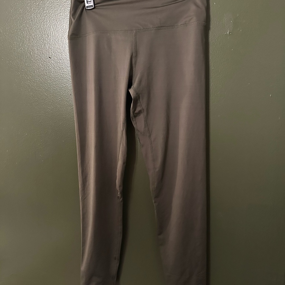 Olive Green High-Waisted Leggings